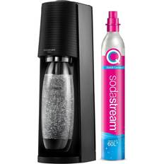 Sodastream gas SodaStream Terra Sparkling Water Maker Machine Black +3 Syrups & Gas Cannister