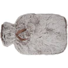 Tipped Fur Hot Water Bottle Natural Brown