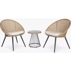 Kettler Outdoor Lounge Sets Kettler Boho 2-Seater Garden Balcony Table & Chairs Natural Outdoor Lounge Set