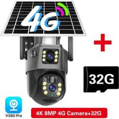 Vstarcam 4G Cam Add 32G 4G Sim Outdoor Camera 8MP Wifi With Solar Panel V380