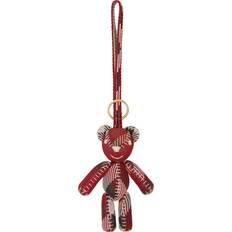 Beige Keychains Burberry Thomas Bear Charm Keychain - Rust