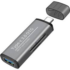 Memory Card Readers Greenzech Type-C TF SD Memory Card Reader USB3.0