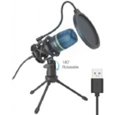 MTK Mikrofon Med Brusreducering Och Stativ LED Ljus Med USB 2.0 Kabel