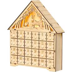 Northio Adventskalender 24 Lådfack Med LED-Ljus 26,6