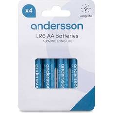 Andersson Batterier & Laddbart Andersson LR06 AA Long Life Alkaline 4 pcs