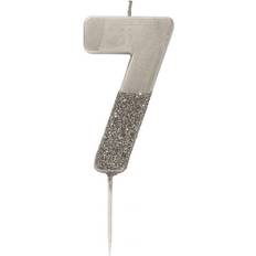 Talking Tables Tårtljus Siffra Silver/Glitter Siffra 7