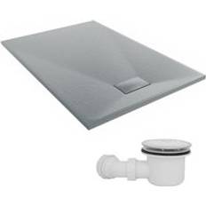 Showers NRG 1300 x 900mm SMC Anthracite Rectangle Slate Effect Bathroom Shower Tray