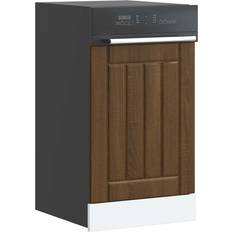 60 cm - A - Fristående Diskmaskiner vidaXL Geschirrspülerblende Lucca Braun Eichen-Optik Holzwerkstoff Braun