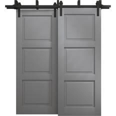 Sliding Doors SartoDoors Closet Barn Bypass Doors 56 80 inches Ego 5010 Painted Grey Oak Sliding Door (x)