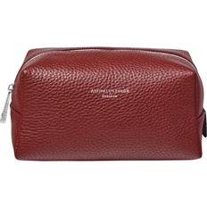 Leather Cosmetic Bags Aspinal of London Leather Makeup Bag - Merlot