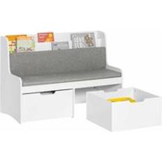 Storage benches kids SoBuy Children Kids Bench With Backrest KMB66-W