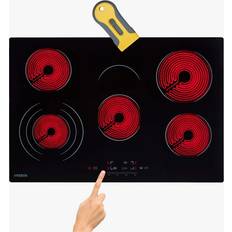Glass Ceramic Hob 8700 W 5 Hobs 77 cm