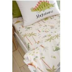 Sleepy Dino Fitted Sheet Green Junior