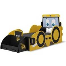 Yellow Childbeds Kid's Room Kidsaw JCB Junior Toddler Single Bed Yellow 3 x 6ft