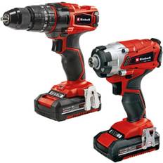 Einhell Set Einhell Power X-Change 18V Cordless Combi Drill & Impact Driver Twin Pack 2 x 2.0Ah - Red