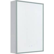 Bathroom Furniture Living and Home Frameless 1-Door Led Mirror Cabinet