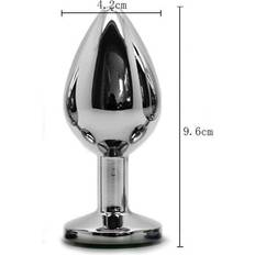 Metal Anal Plug With Diamonds