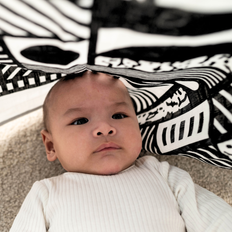 x Camille Walala XL Sensory Baby Muslin Monochrome