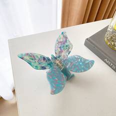 Blue Hair Clips Veishet Fashionable Butterfly Acetate Hair Claw Clip For Women