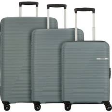 American Tourister Hard Suitcase Sets American Tourister Suitcase Set 4 Wheels Grey