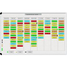 UltraDEX Präsentationstafel Magnettafel-Set Ort- und Mitarbeiter 970x700mm 14 Orte/30 Mitarbeiter 97 x 70 cm
