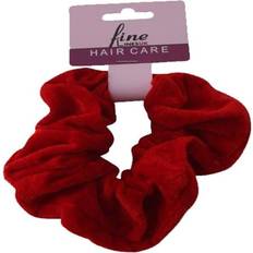 Red Hair Ties Fine Linesuk Ponytail Velvet Scrunchie 6012 Lc Red