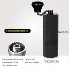 Coffee Grinders Zeuxo 5-Axis CNC Stainless Steel Conical Burr Manual Coffee Grinder 1pc
