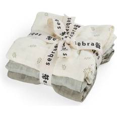 Sebra Muslin Babyfilt 3-Pack Mist Green
