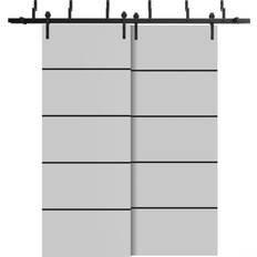 Sliding Doors SartoDoors Barn Bypass Doors 84 96 Planum 0015 Grey Matte Sliding Door Frosted Glass (x)