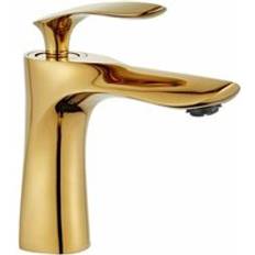 Gold Basin Taps Gabrielle Bathroom Basin Mixer Gold-Chrome Finish Gold