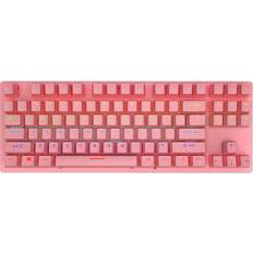 Keyboards Greenzech Pink Blue Switch 87 Keys Suspended Translucent Keycaps