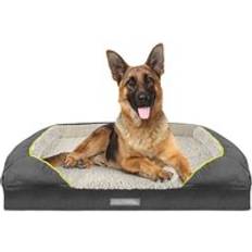 Grey XX Large Dog Bed Orthopaedic Shredded Memory Foam 122 x 89 x 20 cm