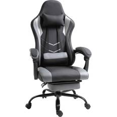 Ergonomisk Gamingstol Svart Med Fotstöd