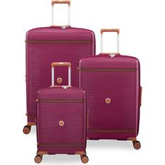 Polypropylene Suitcase Sets IT Luggage Advantageous 3pc Set Dark Red