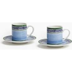H&M 2-Pack And Saucer - Blue Espresso Cup 2pcs