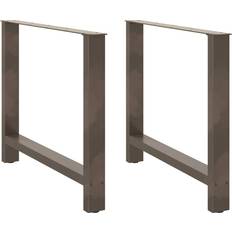 vidaXL Sofabordben Naturstål 2 Stk 100x72-73 Cm Stål Bordben
