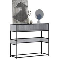 Spånplade Konsolborde vidaXL 90 x 35 x 80 cm Konstrueret Træ Grå Sonoma-Eg Konsolbord