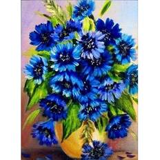 Fiyo Diamond Painting Blue Flower Vase 20 x 30 cm