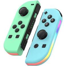 Game Controllers Winwin Green Blue Wireless Game Controller L/R Joystick With RGB