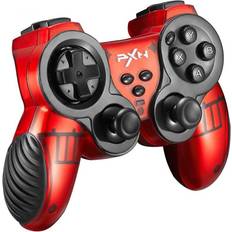 Game Controllers Greenzech Red Wireless Game Controller for Computer Dual Vibration Gamepad