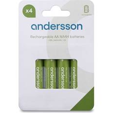 Andersson Batterier & Laddbart Andersson HR6 AA NiMH 2400mAh 4-pcs