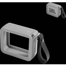 INF Skyddsfodral i Silikon med Handrem för JBL GO2 Grå