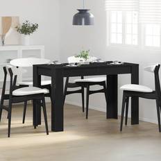 Træ Spiseborde vidaXL 120 x 60 x 76 cm Konstrueret Træ Sort Egetræsfarve Spisebord