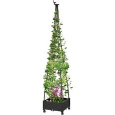 Costway Black Climbing Plants Obelisk Garden Trellis 45 x 45 x 12 cm