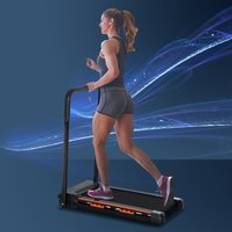 Fitness Machines Homcom Steel Folding Motorized Home Treadmill w/ LCD Monitor Black