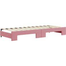 Betten & Matratzen vidaXL Tagesbett Ausziehbar mit Schubladen Rosa 80x200 cm Samt
