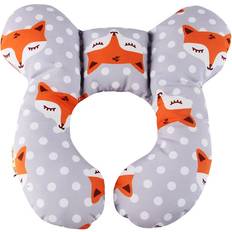 Baby Travel Pillow Child Car Seat Head and Neck Support Pillow Gray Fox