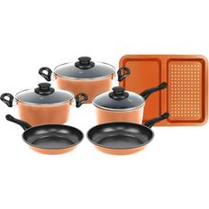 Koppar Set Herzberg Nonstick Kopparkokkärlset 8 Delar Set