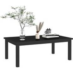 OutSunny Aluminium Outdoor Coffee Table 100cm x 60cm - Black