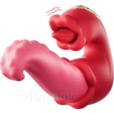 Thrusting Sex Toys NGBILDER Dual Thrusting Dildo Tongue Clit Licking Vibrator G-spot Massager Sex Toy